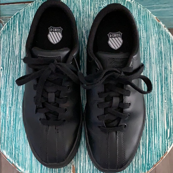 black leather k swiss